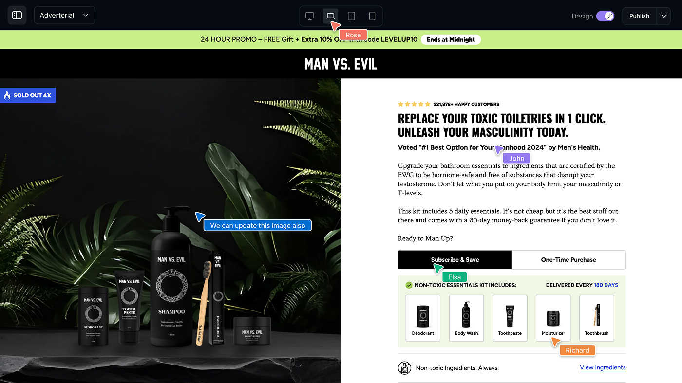 Collaborate over designs